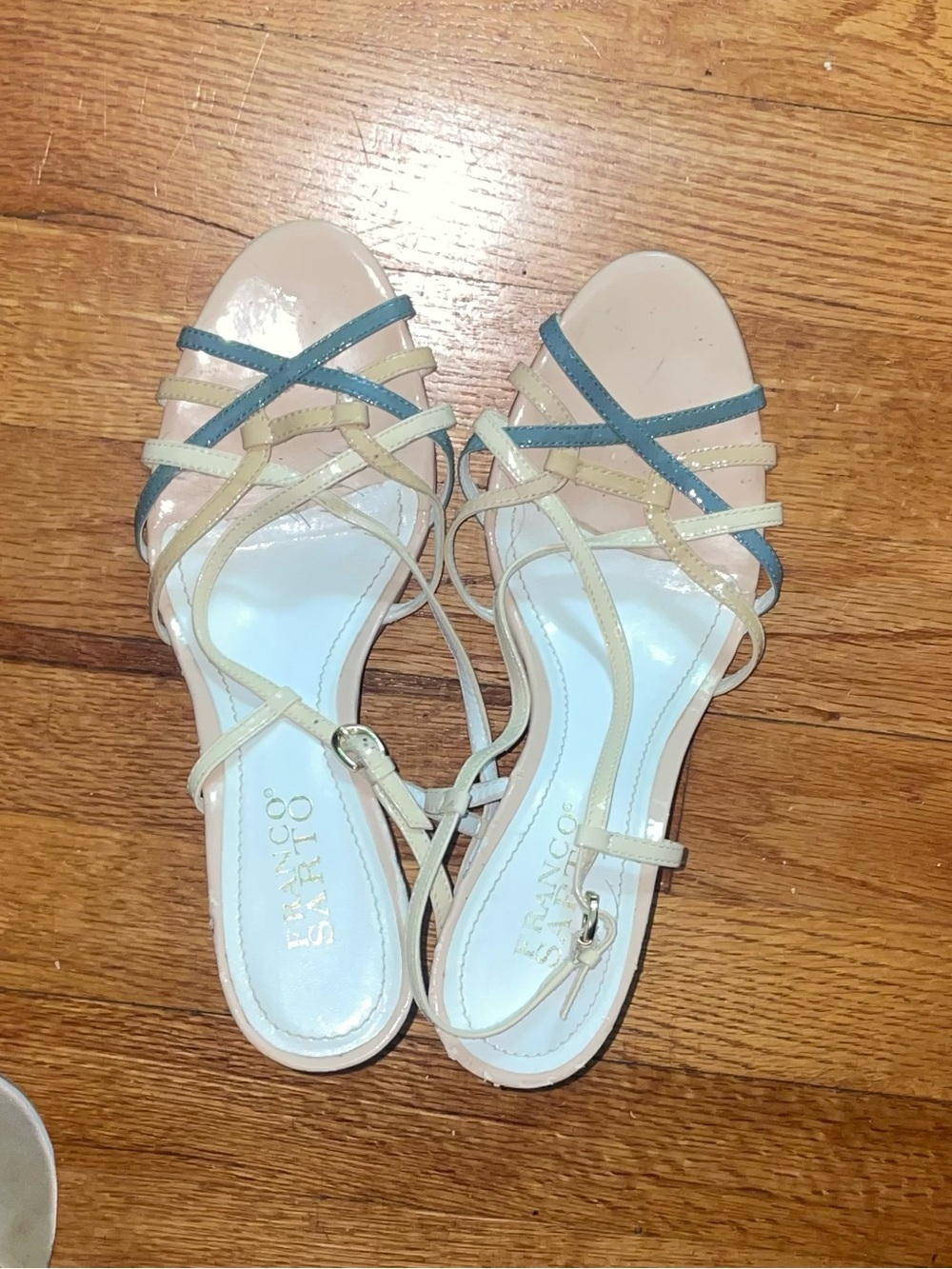 Franco Sarto Multi-colored Leather Strappy Sandals